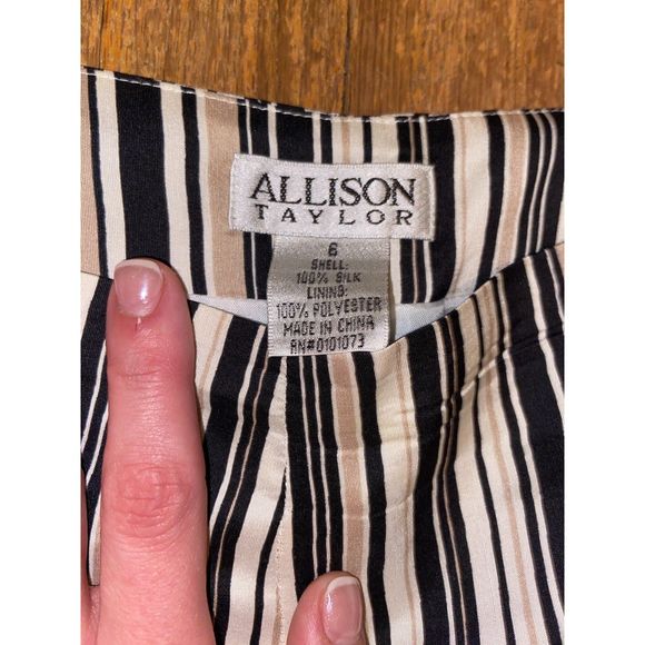 Allison Taylor Vintage 90's Striped Straight Leg Pants - 6 - Picture 5 of 5